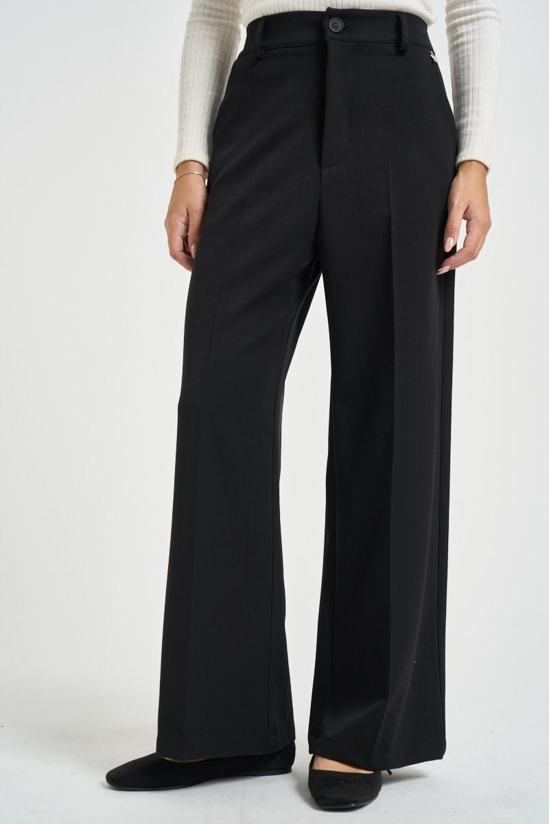 Pantalone donna sartoriale nero S40M0156 NERO SOUVENIR CLUBBING 