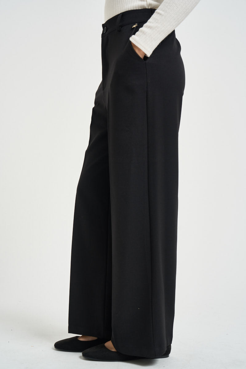 Pantalone donna sartoriale nero S40M0156 NERO SOUVENIR CLUBBING 