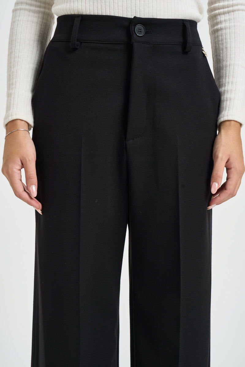 Pantalone donna sartoriale nero S40M0156 NERO SOUVENIR CLUBBING 