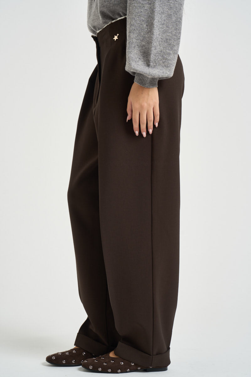 Pantaloni donna balloon marroni W40S0321 MORO SOUVENIR CLUBBING 