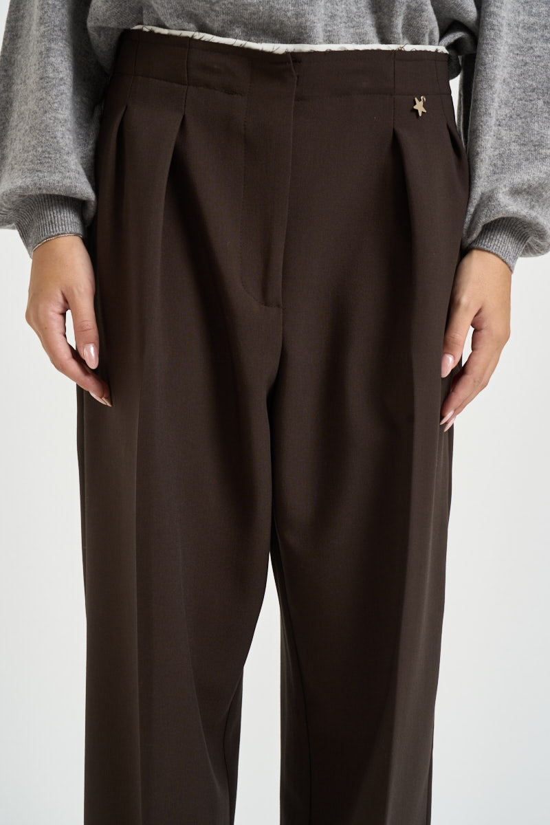 Pantaloni donna balloon marroni W40S0321 MORO SOUVENIR CLUBBING 