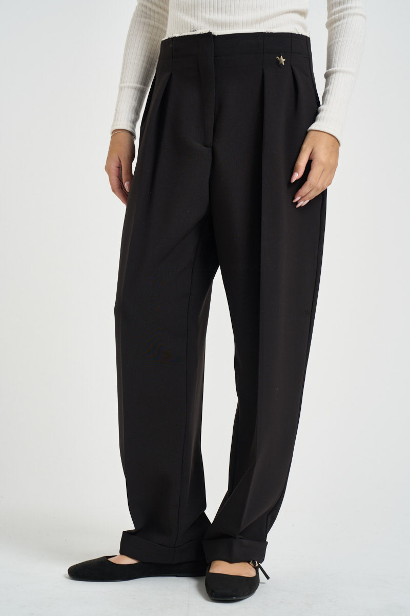 Pantaloni donna balloon neri W40S0321 NERO SOUVENIR CLUBBING 