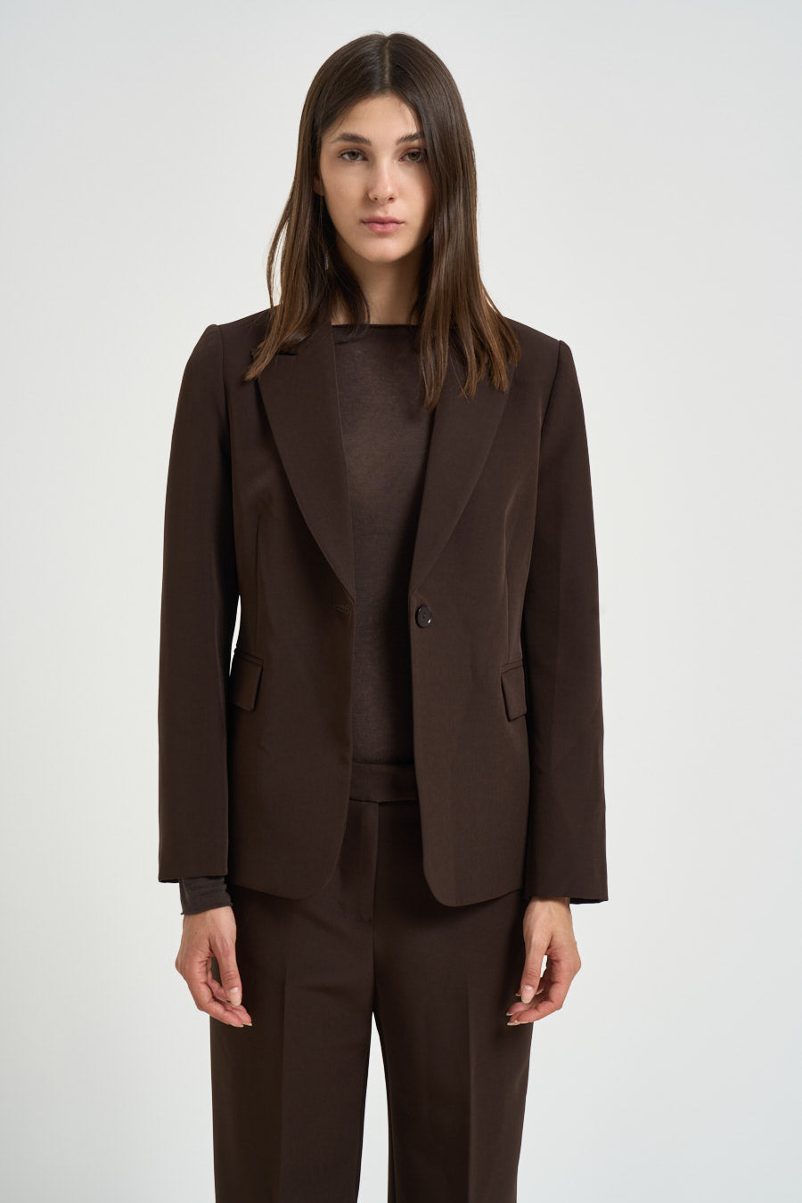 Completo donna monopetto fondente W40S0330 CIOCCOLATO SOUVENIR CLUBBING 