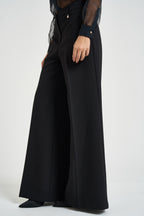 Pantalone donna gamba larga nero W40S0342 NERO SOUVENIR CLUBBING 