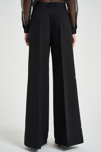 Pantalone donna gamba larga nero - 3