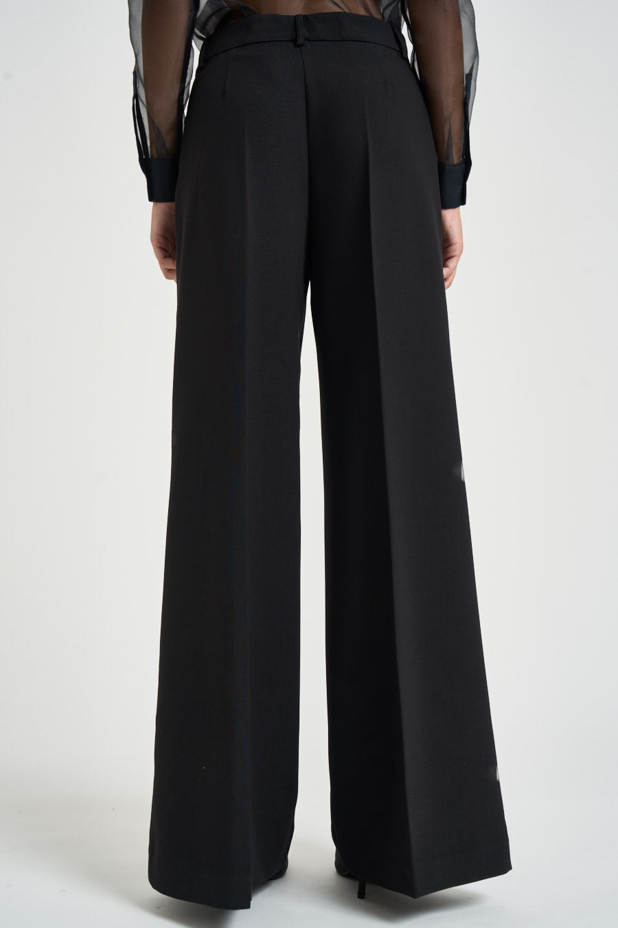 Pantalone donna gamba larga nero W40S0342 NERO SOUVENIR CLUBBING 