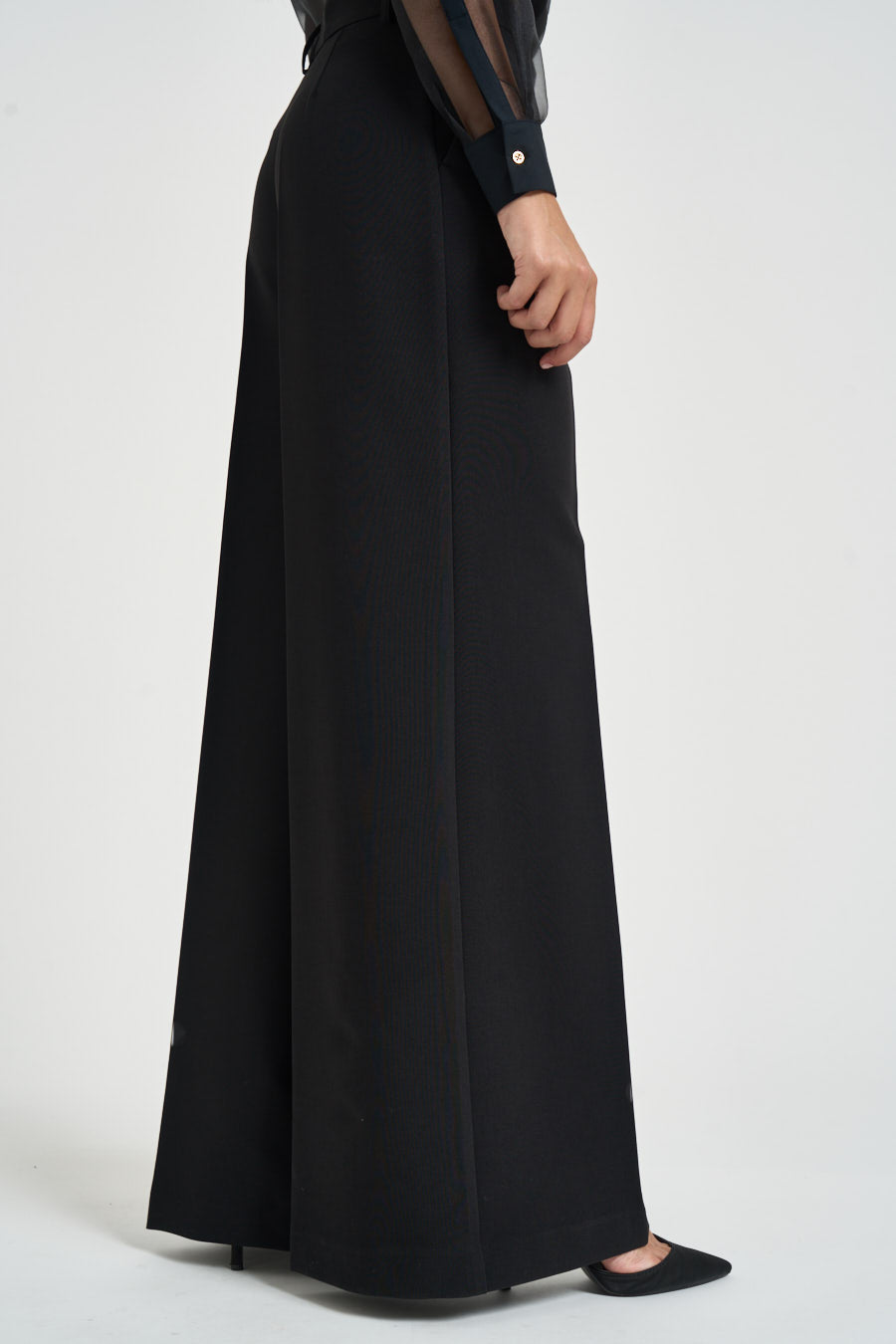Pantalone donna gamba larga nero W40S0342 NERO SOUVENIR CLUBBING 