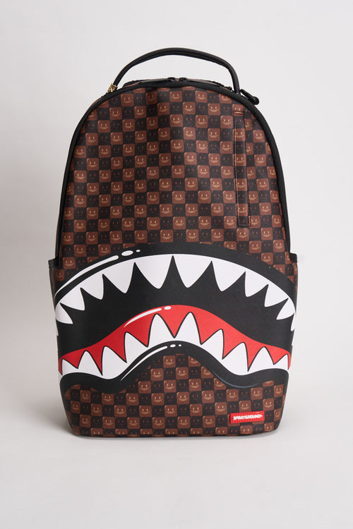 Zaino uomo check marrone e nero - 1