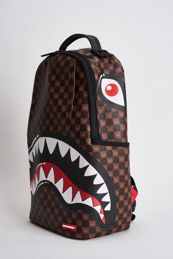 Zaino uomo check marrone e nero - 3