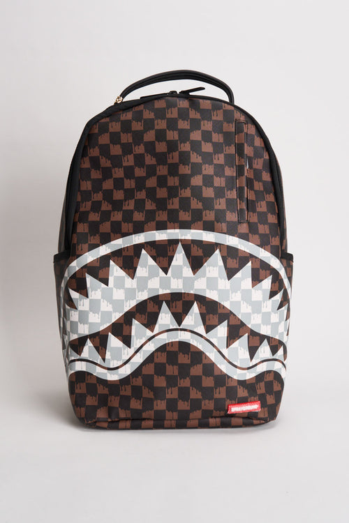 Zaino uomo check marrone e nero - 1