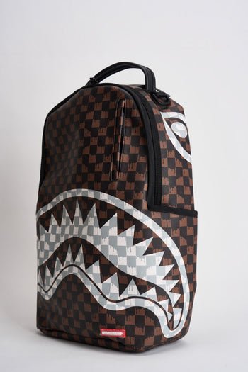 Zaino uomo check marrone e nero - 3