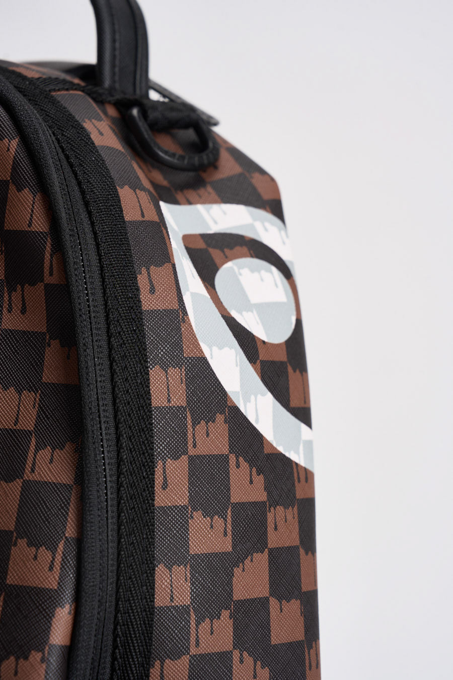 Zaino uomo check marrone e nero 8552  SPRAYGROUND 