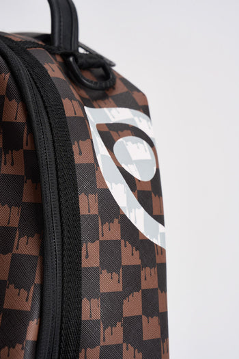 Zaino uomo check marrone e nero - 4