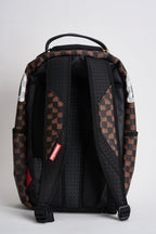 Zaino uomo check marrone e nero 8552  SPRAYGROUND 