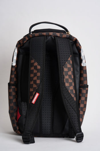 Zaino uomo check marrone e nero - 5