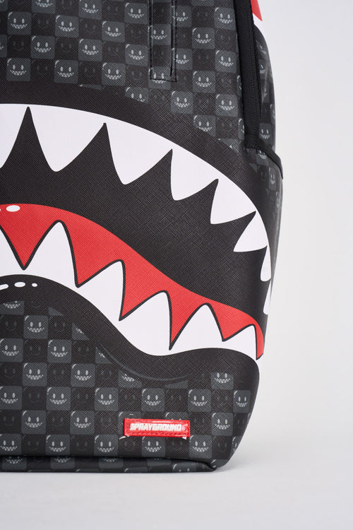 Zaino uomo nero check e Shark Mouth - 2