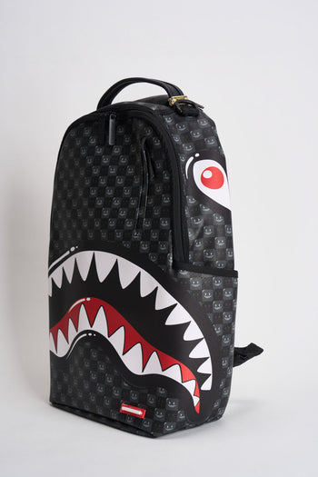 Zaino uomo nero check e Shark Mouth - 3