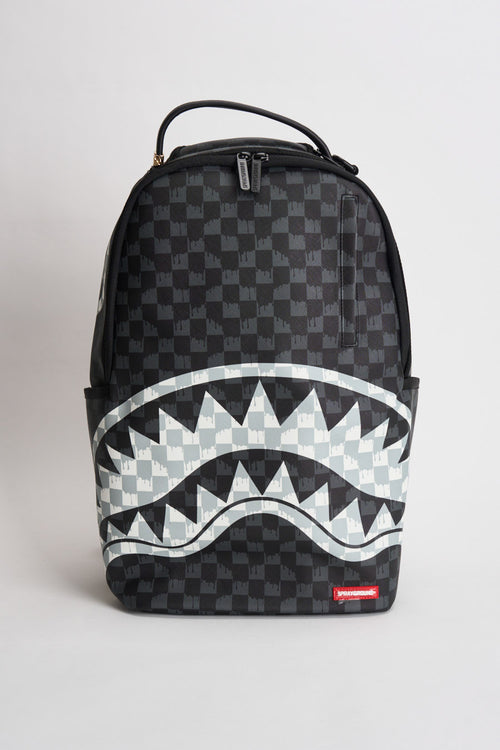 Zaino uomo check nero e grigio - 1