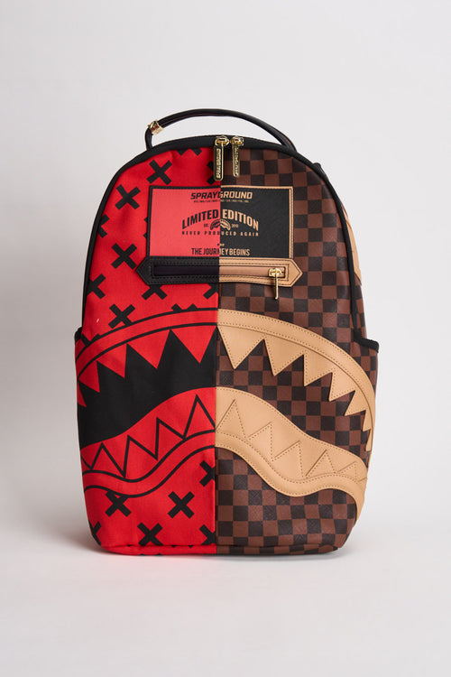 Zaino uomo multicolor rosso e marrone - 1