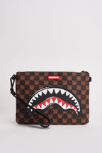Pochette uomo Clutch con tracolla marrone 9307  SPRAYGROUND 