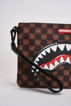 Pochette uomo Clutch con tracolla marrone 9307  SPRAYGROUND 