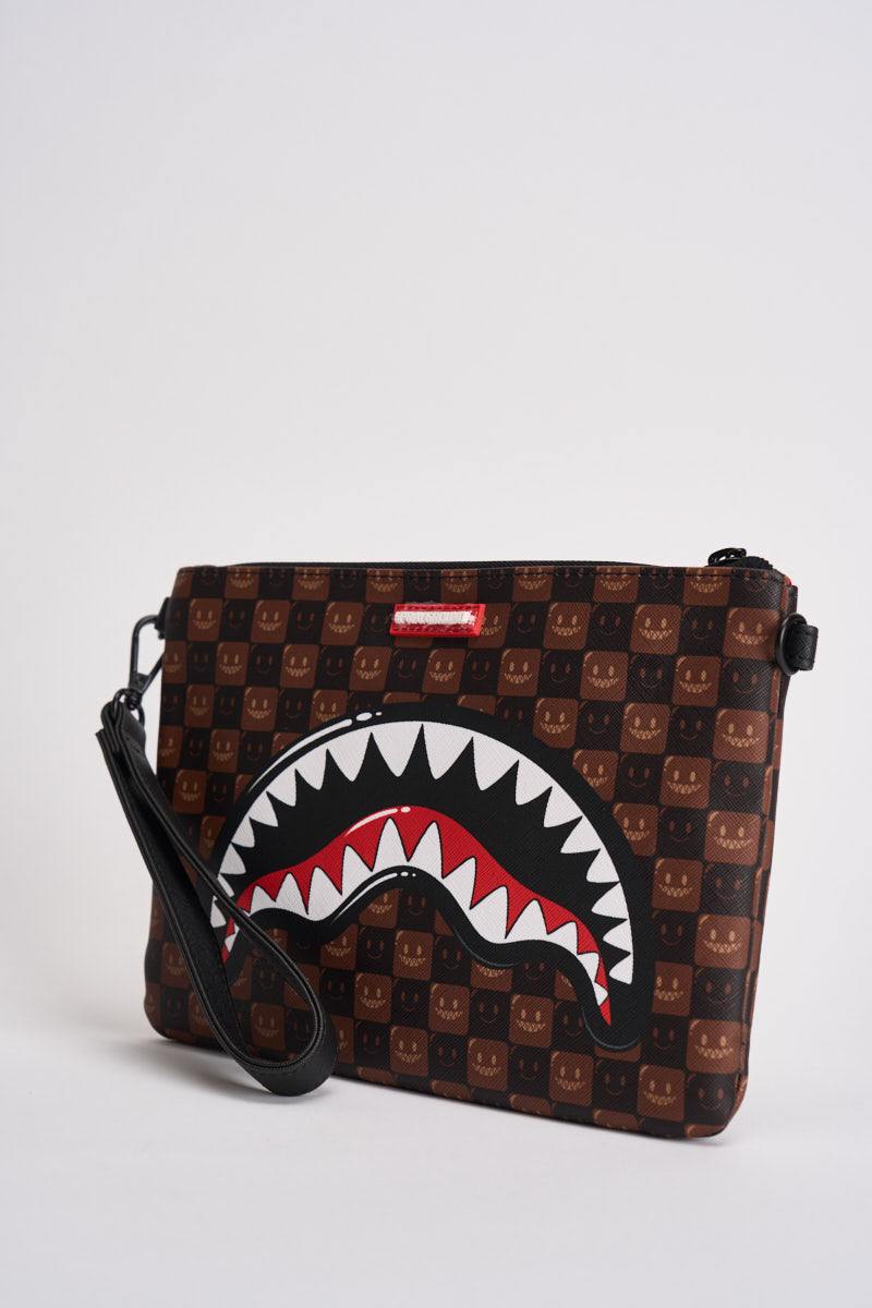 Pochette uomo Clutch con tracolla marrone 9307  SPRAYGROUND 