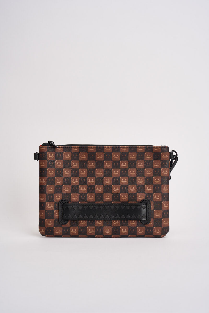 Pochette uomo Clutch con tracolla marrone 9307  SPRAYGROUND 