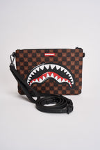 Pochette uomo Clutch con tracolla marrone 9307  SPRAYGROUND 