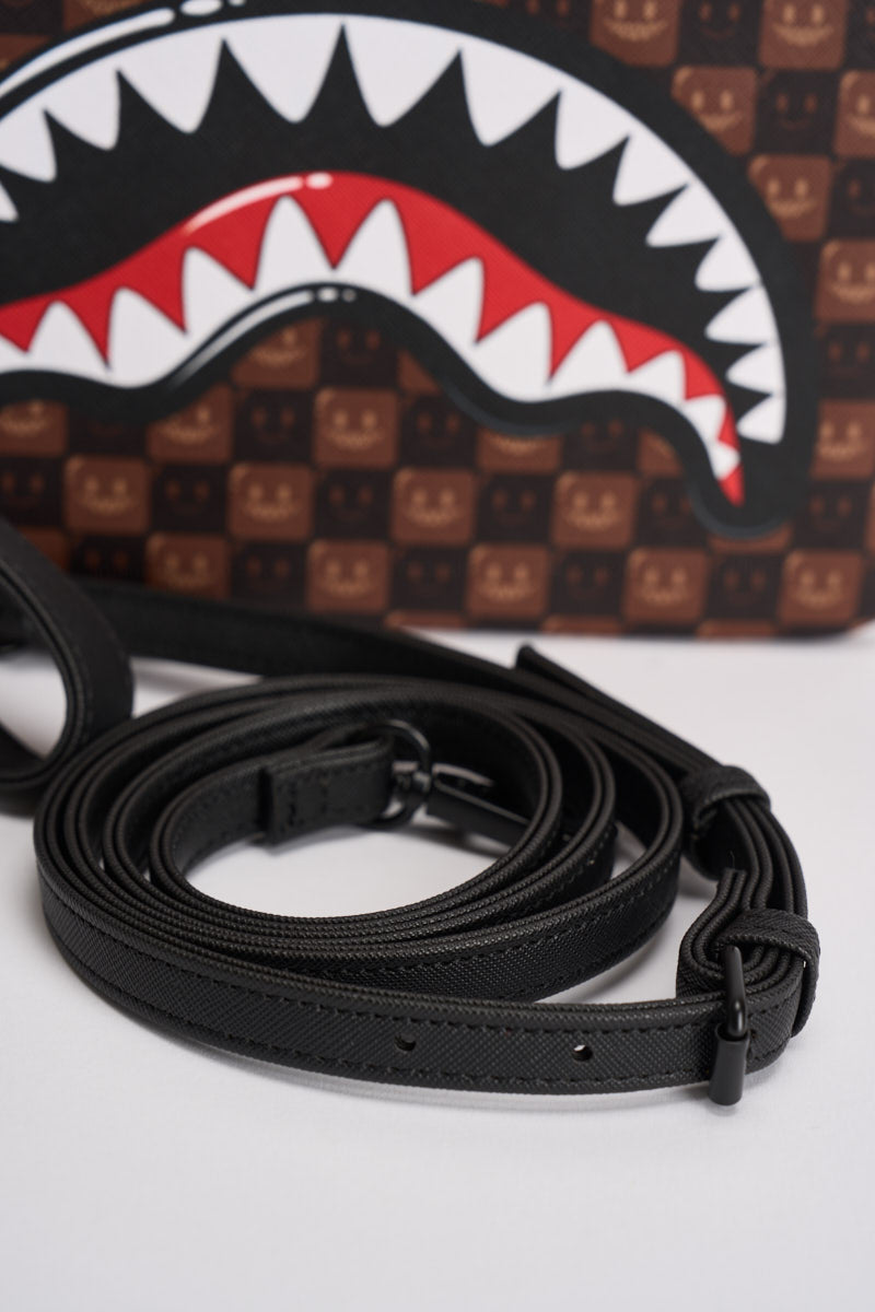 Pochette uomo Clutch con tracolla marrone 9307  SPRAYGROUND 