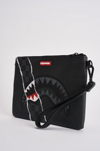 Pochette uomo Clutch con tracolla nera 9350  SPRAYGROUND 
