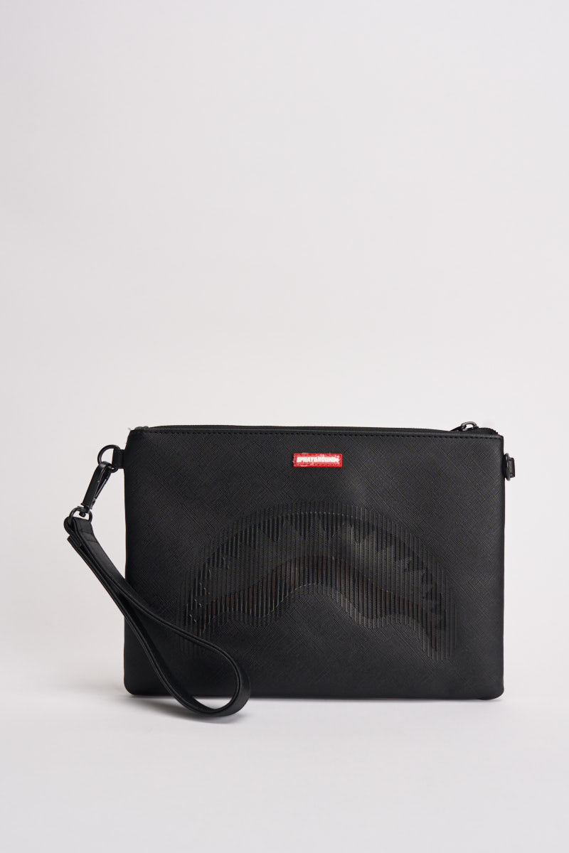 Pochette uomo Clutch con tracolla nera 9515  SPRAYGROUND 