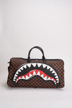 Borsone uomo Duffle marrone e nero D9306  SPRAYGROUND 