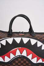 Borsone uomo Duffle marrone e nero D9306  SPRAYGROUND 