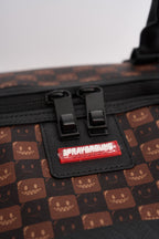 Borsone uomo Duffle marrone e nero D9306  SPRAYGROUND 