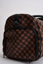 Borsone uomo Duffle marrone e nero D9306  SPRAYGROUND 