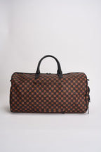Borsone uomo Duffle marrone e nero D9306  SPRAYGROUND 