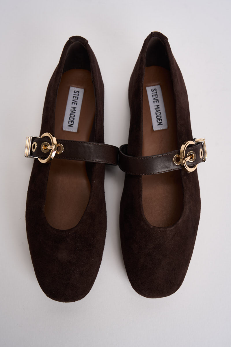 Ballerina donna Lucia in suede marrone LUCIA 205 STEVE MADDEN 