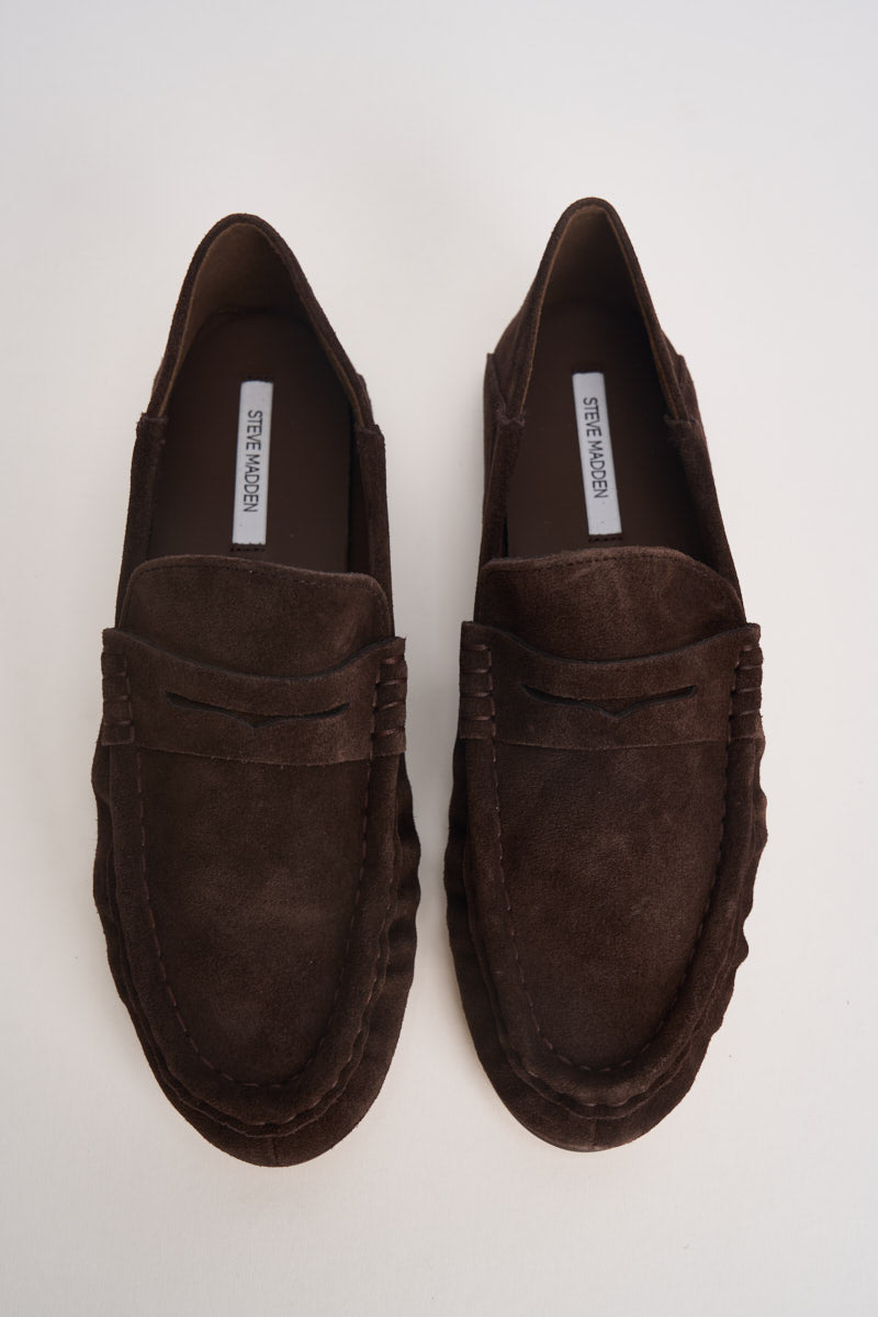 Mocassini donna Roger in suede cioccolato ROGER 880 STEVE MADDEN 