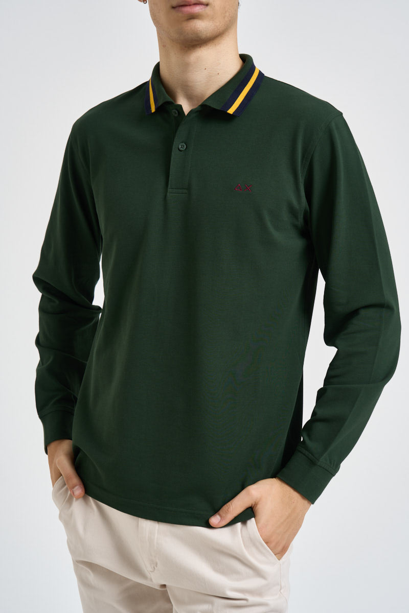 Polo uomo verde scuro A46105 37 SUN68 