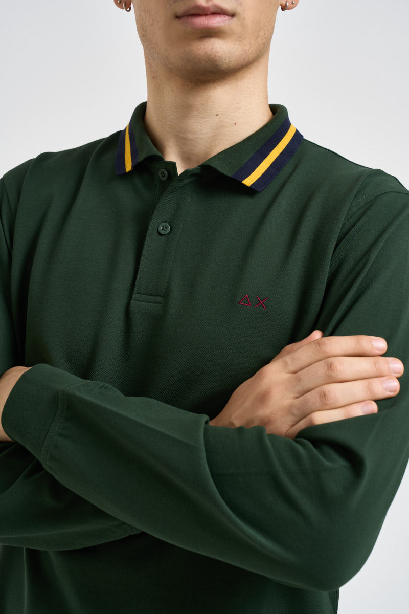 Polo uomo verde scuro A46105 37 SUN68 