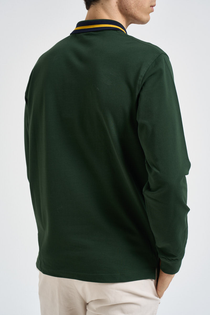 Polo uomo verde scuro A46105 37 SUN68 