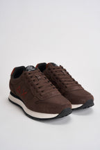 Sneakers uomo in suede e tessuto marrone CPZ46101 08 SUN68 