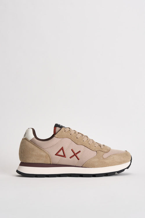 Sneakers uomo in suede e tessuto beige - 1