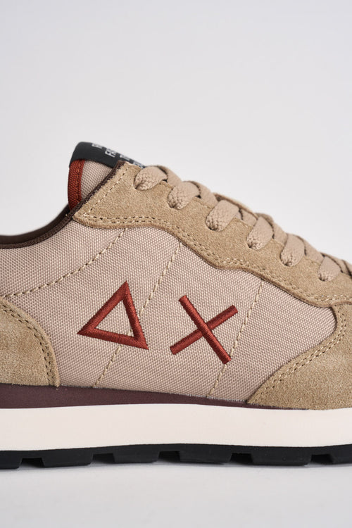 Sneakers uomo in suede e tessuto beige - 2