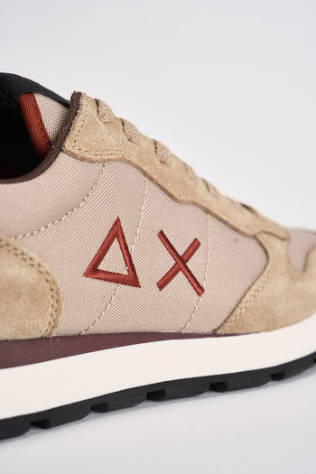 Sneakers uomo in suede e tessuto beige - 9