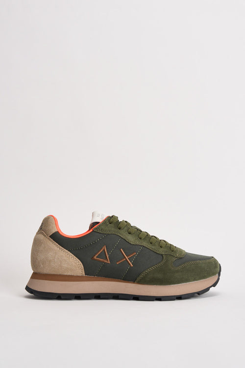 Sneakers uomo in suede verde - 1