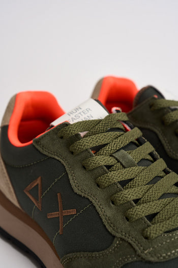 Sneakers uomo in suede verde - 5