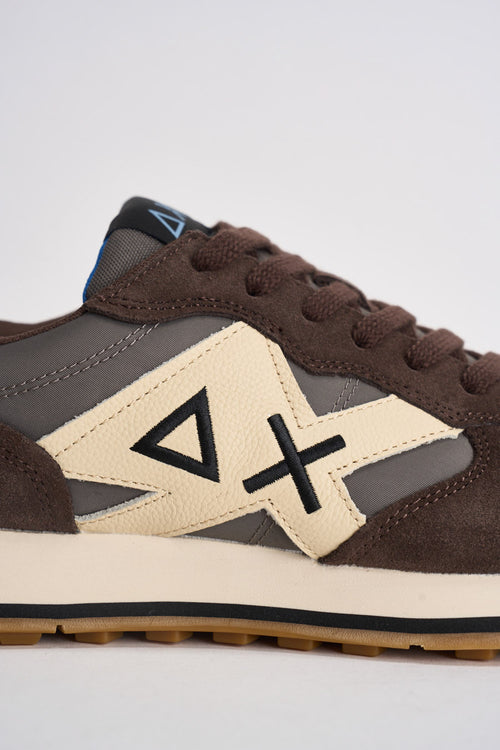 Sneakers uomo in suede marrone - 2