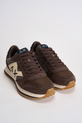 Sneakers uomo in suede marrone - 3