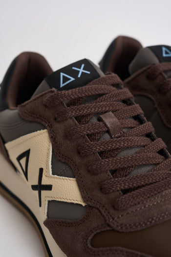 Sneakers uomo in suede marrone - 5